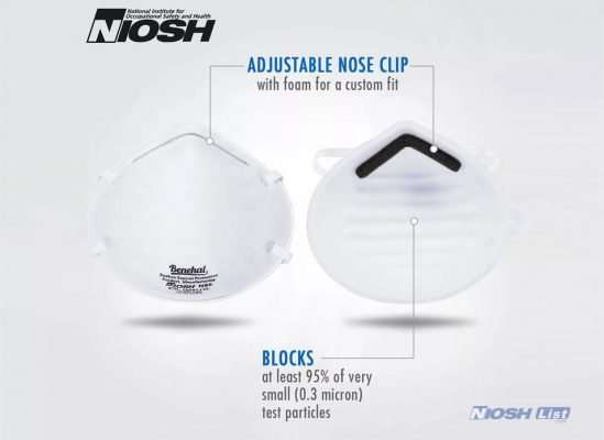 niosh n95 for sale filtering, n95.n99, headn95 niosh osha protecting, n95 certified niosh mask canada certification, usage benehal 6115l n9503