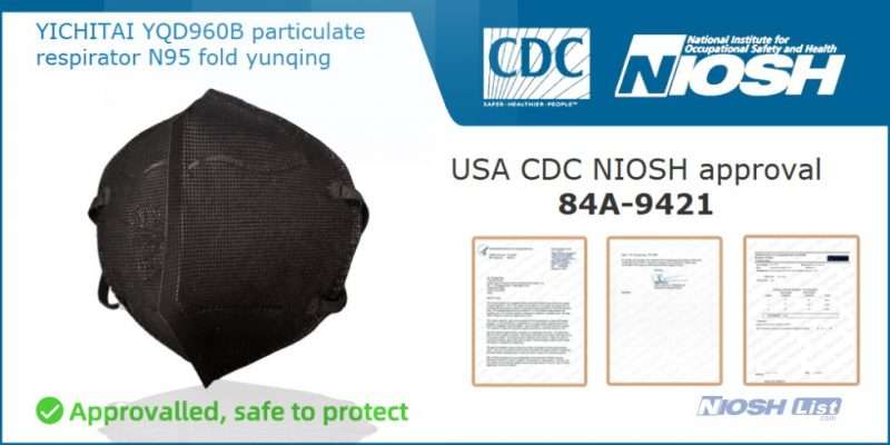 osha 84a 9421 headstrap, approved, mask, nurse fold niosh , protective, headwear certification covid, price cdc yichitai yqd960b particulate respirator n95 yunqin images